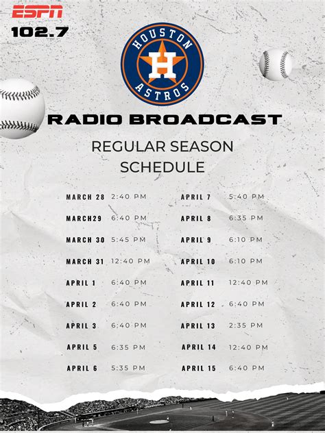 The complete 2024 MLB season schedule on ESPN. . Astros schedule espn